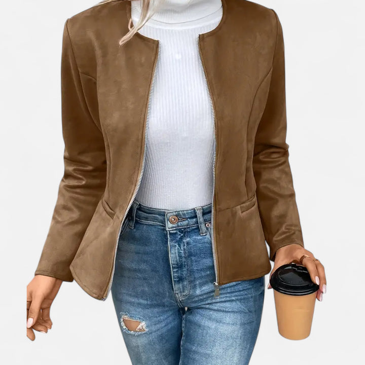 NOMU Lifestyle | Women’s Slim Fit Zipper Jacket – Heritage Chic