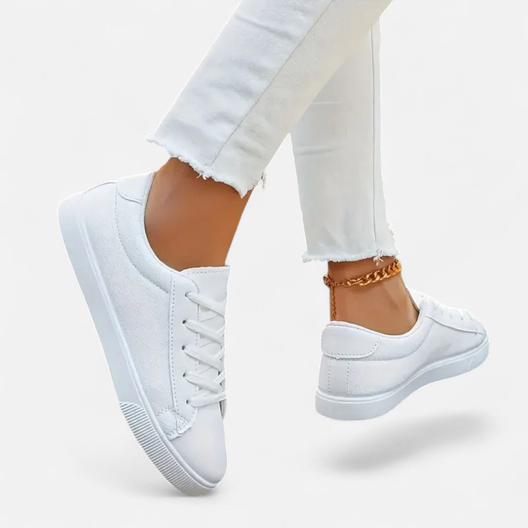 NOMU Lifestyle | Women’s Grid Lace-Up Sneakers – Effortless Ease