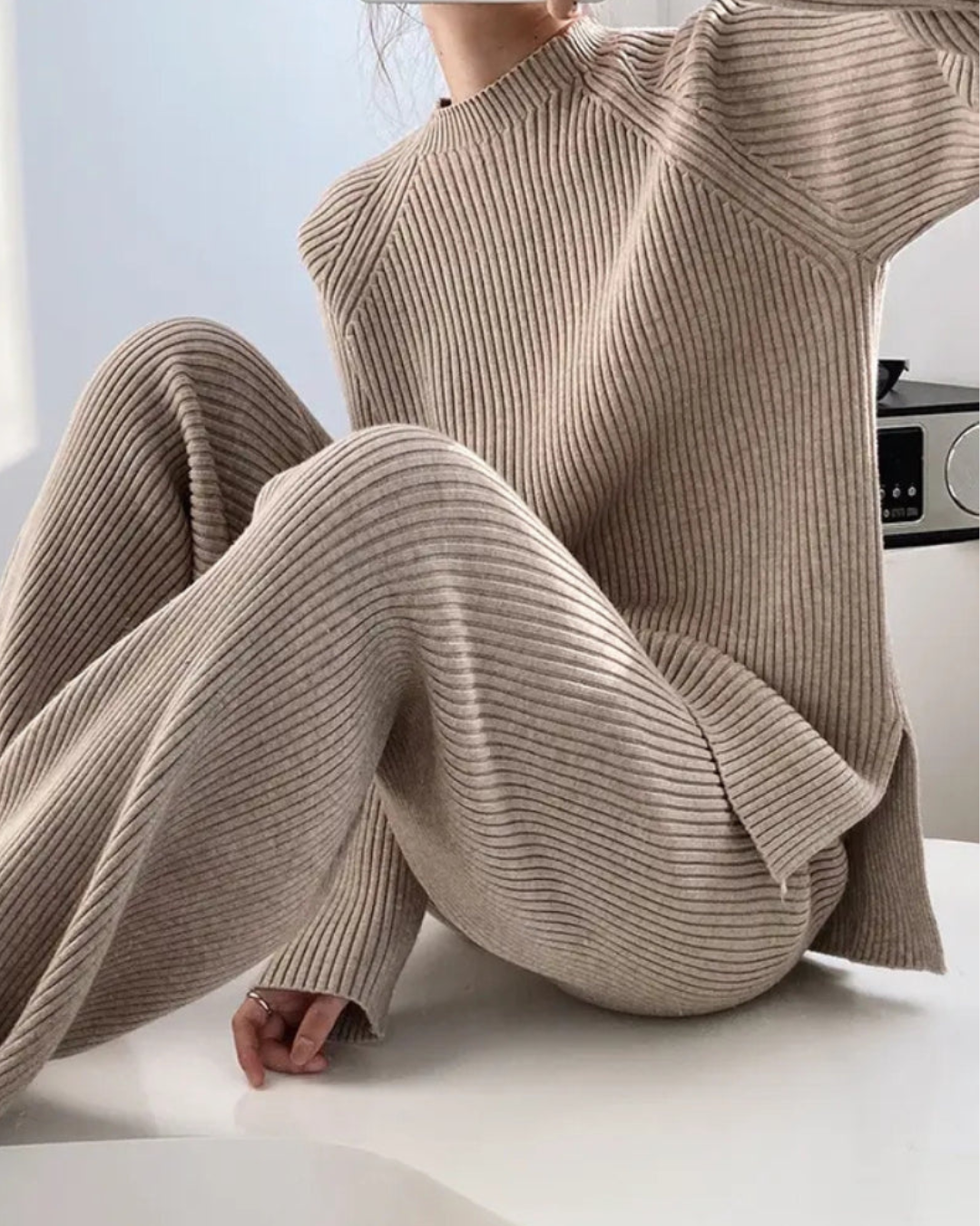 COZY KNIT TOP AND PANTS SET