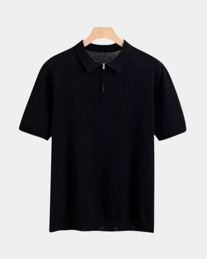 MINIMALISTISCHES POLO AUS STRICK
