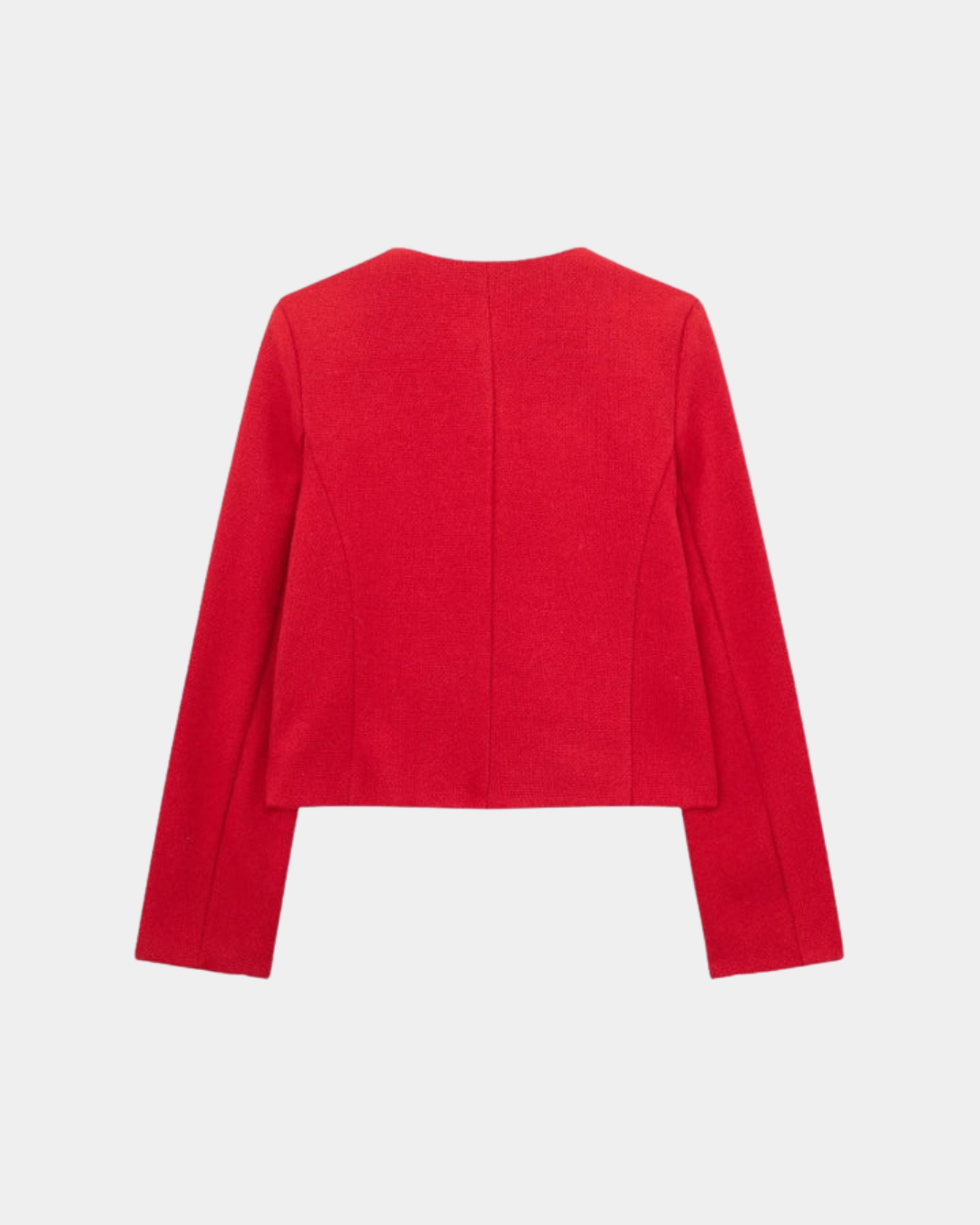 STRUCTURED GOLD-BUTTON CARDIGAN