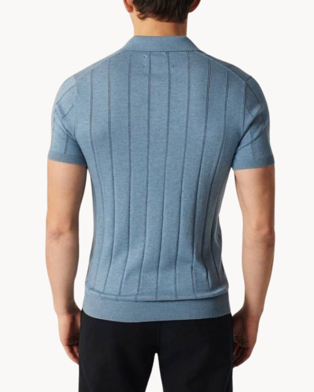 ELEGANTES POLOSHIRT MIT VERTIKALEM EINSATZ