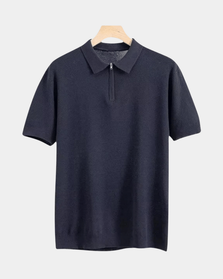 MINIMALISTISCHES POLO AUS STRICK