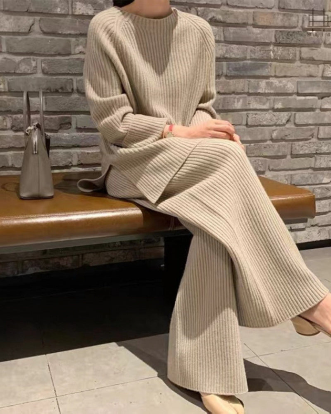 COZY KNIT TOP AND PANTS SET