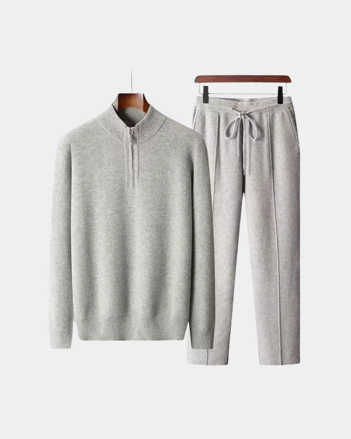 KNIT HALF-ZIP LOUNGE SET
