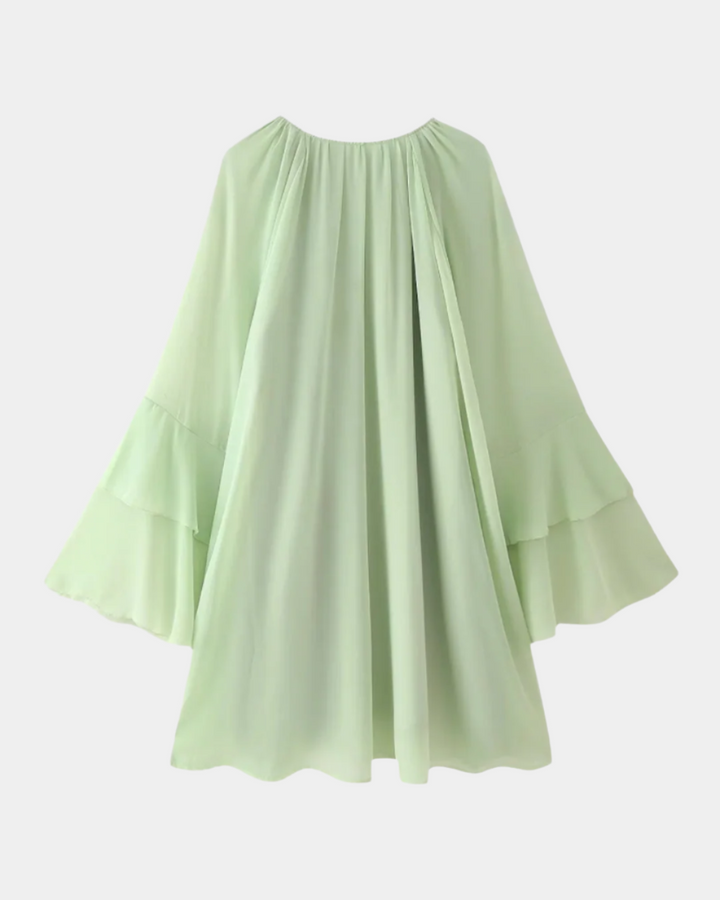 FLOWY BABYDOLL RUFFLE DRESS
