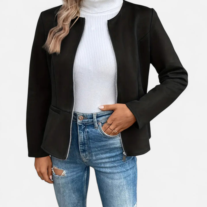 NOMU Lifestyle | Women’s Slim Fit Zipper Jacket – Heritage Chic