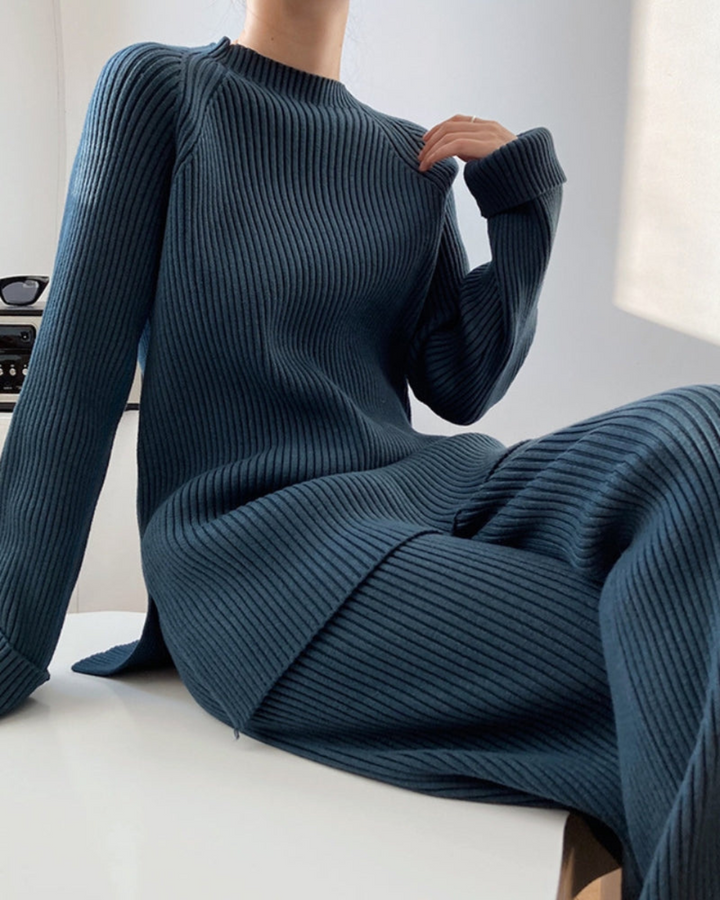 COZY KNIT TOP AND PANTS SET