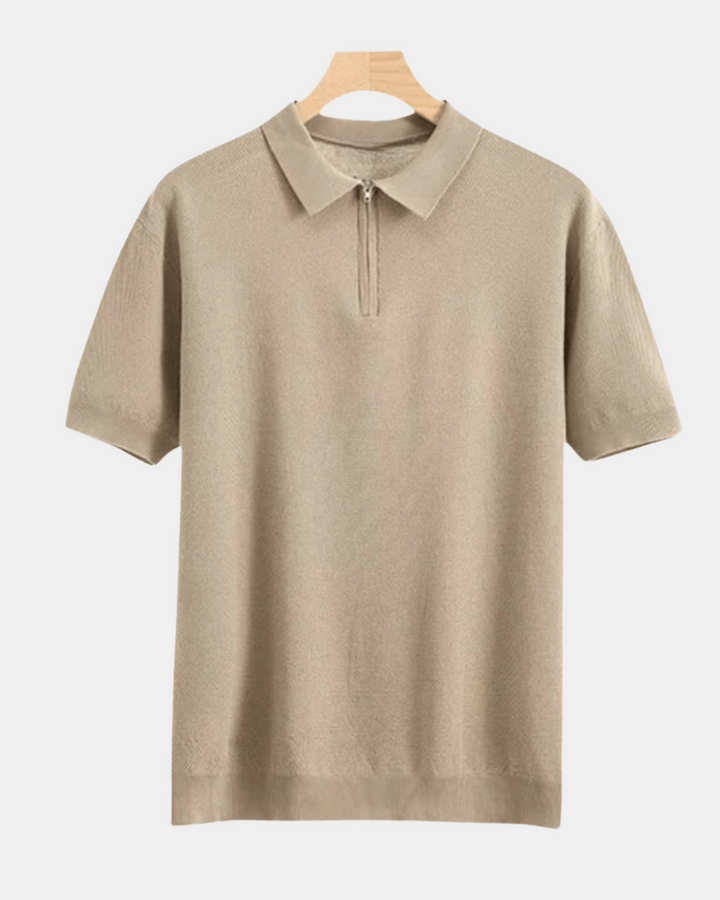 MINIMALISTISCHES POLO AUS STRICK