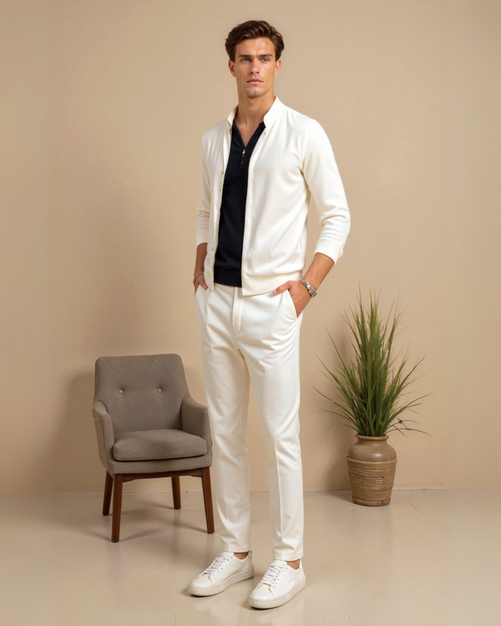 MINIMALIST WHITE MEN'S SNEAKERS
