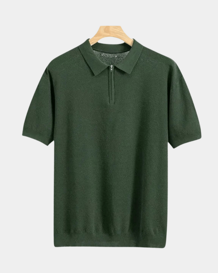 MINIMALISTISCHES POLO AUS STRICK