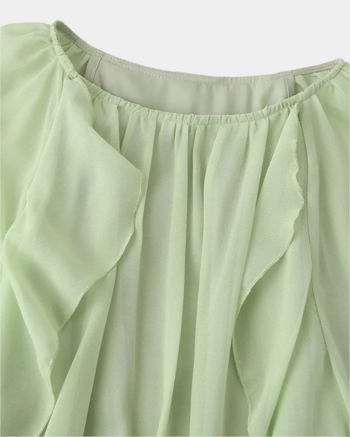 FLOWY BABYDOLL RUFFLE DRESS