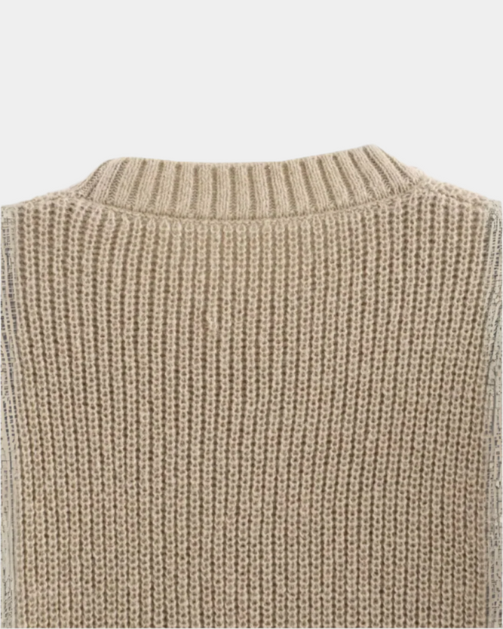 BOW EMBELLISHED KNIT TOP
