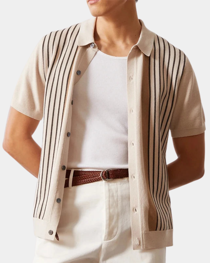 GESTREIFTES RETRO-STRICKHEMD