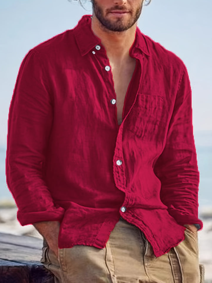 Men’s Long Sleeve Shirt – Casual Button-Up Refinement