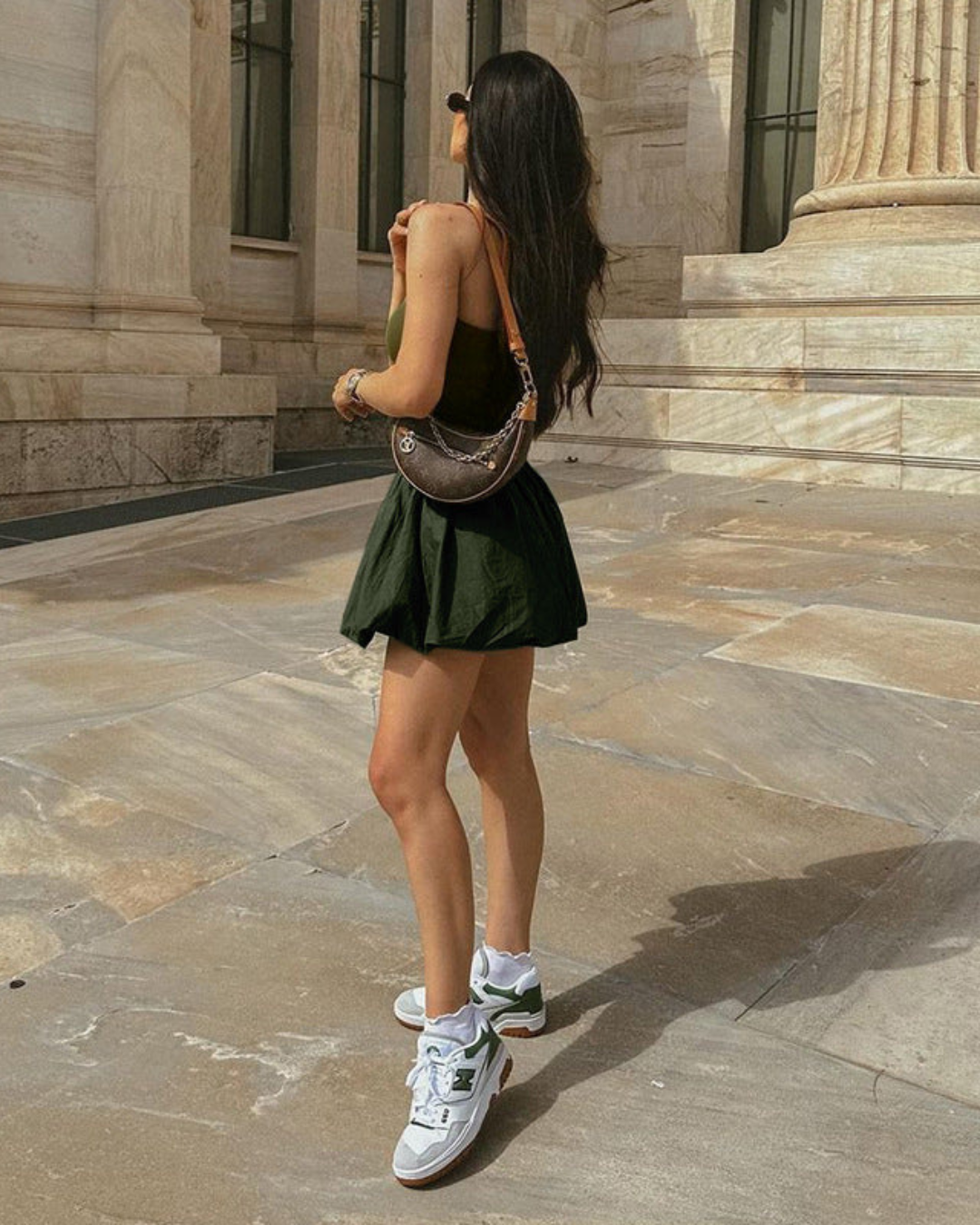 RUCHED BUST FLARE MINI DRESS