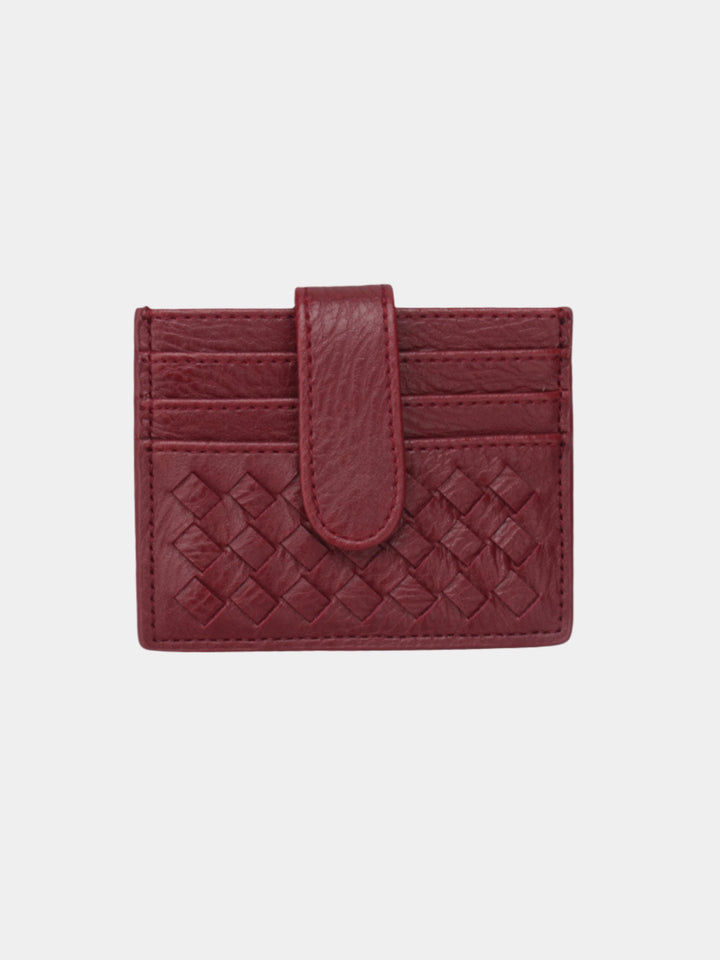 TEXTURED SNAP CARD WALLET