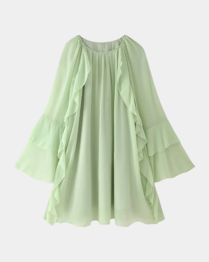 FLOWY BABYDOLL RUFFLE DRESS