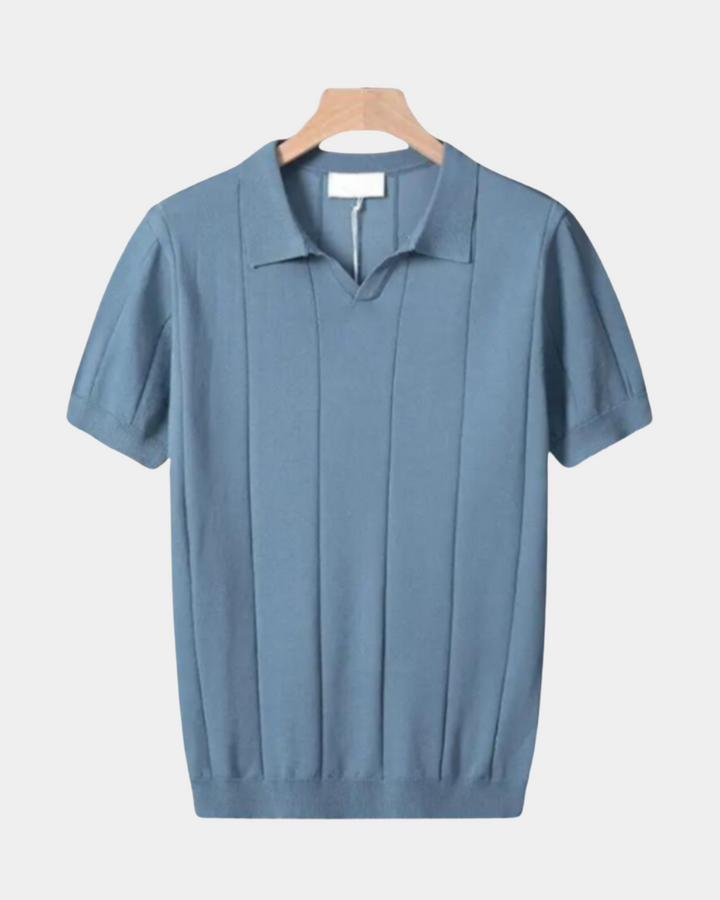 ELEGANTES POLOSHIRT MIT VERTIKALEM EINSATZ