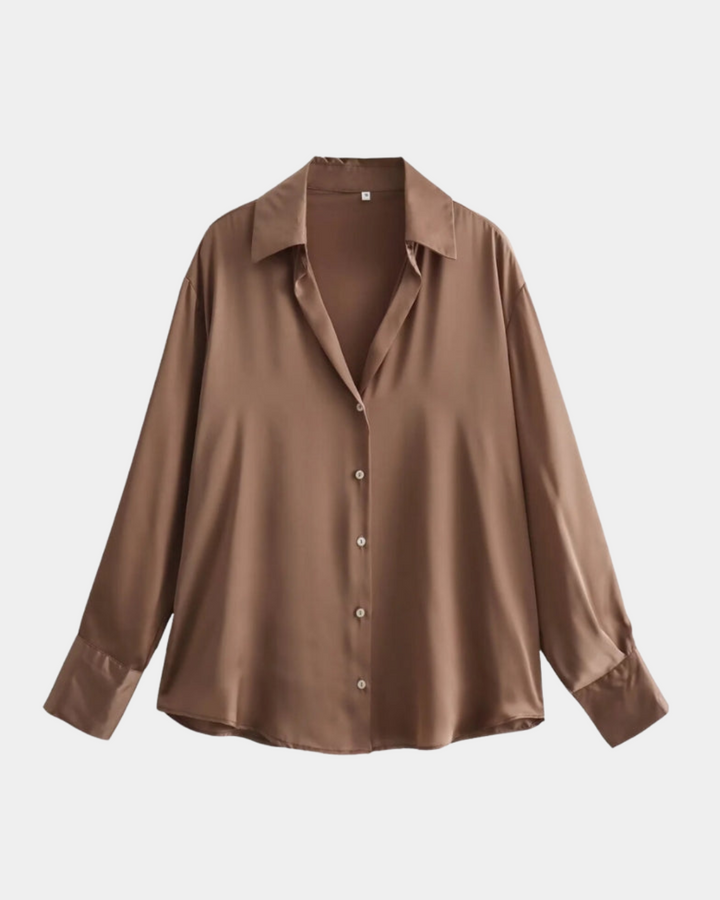 SATIN FLOW BUTTON-DOWN SHIRT