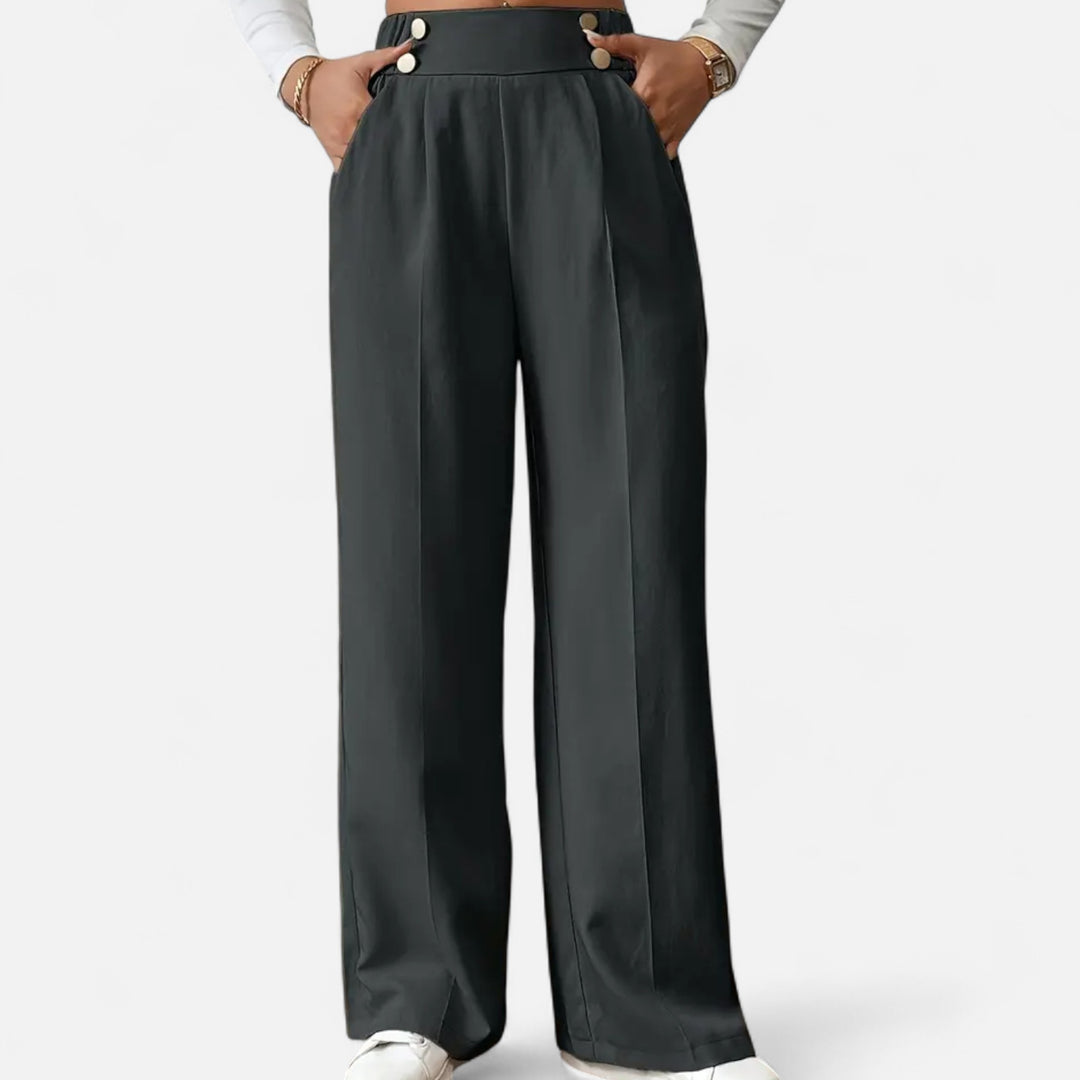 NOMU Lifestyle | Women’s Button-Detail Pants – Refined Silhouette