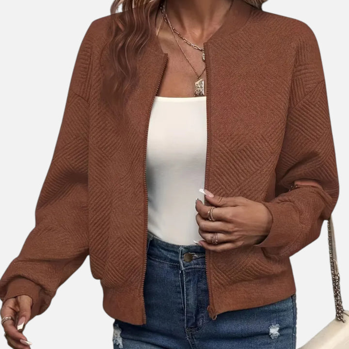 NOMU Lifestyle | Women’s Solid Textured Jacket – Refined Everyday Style