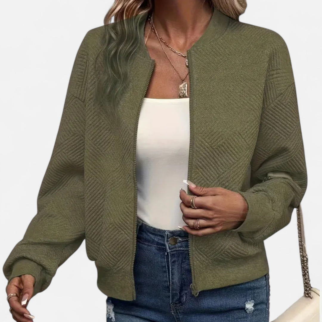 NOMU Lifestyle | Women’s Solid Textured Jacket – Refined Everyday Style