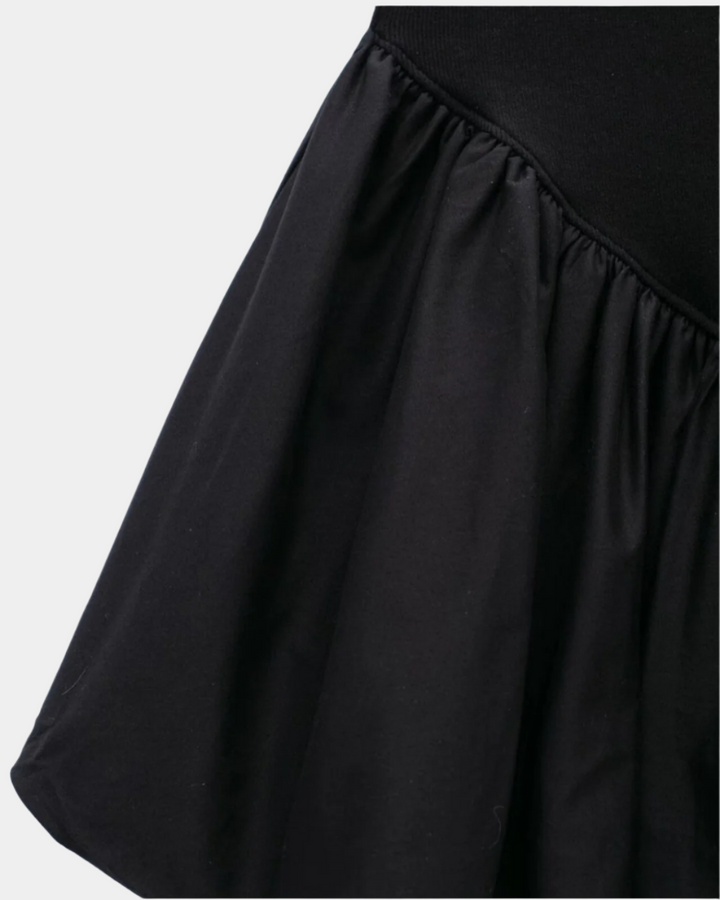 RUCHED BUST FLARE MINI DRESS