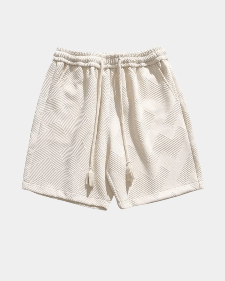 SHORTS AUS STRUKTURIERTEM STRICK MIT KORDELZUG