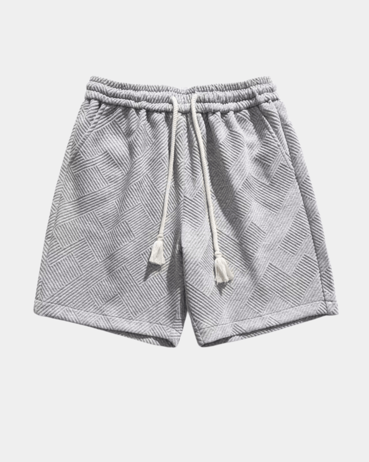 SHORTS AUS STRUKTURIERTEM STRICK MIT KORDELZUG