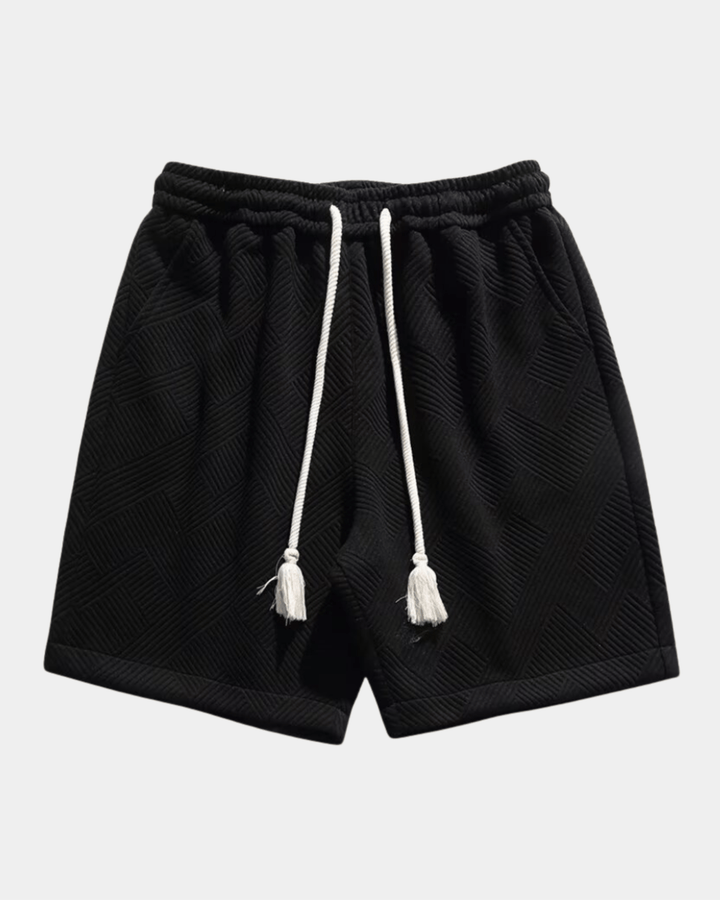 SHORTS AUS STRUKTURIERTEM STRICK MIT KORDELZUG