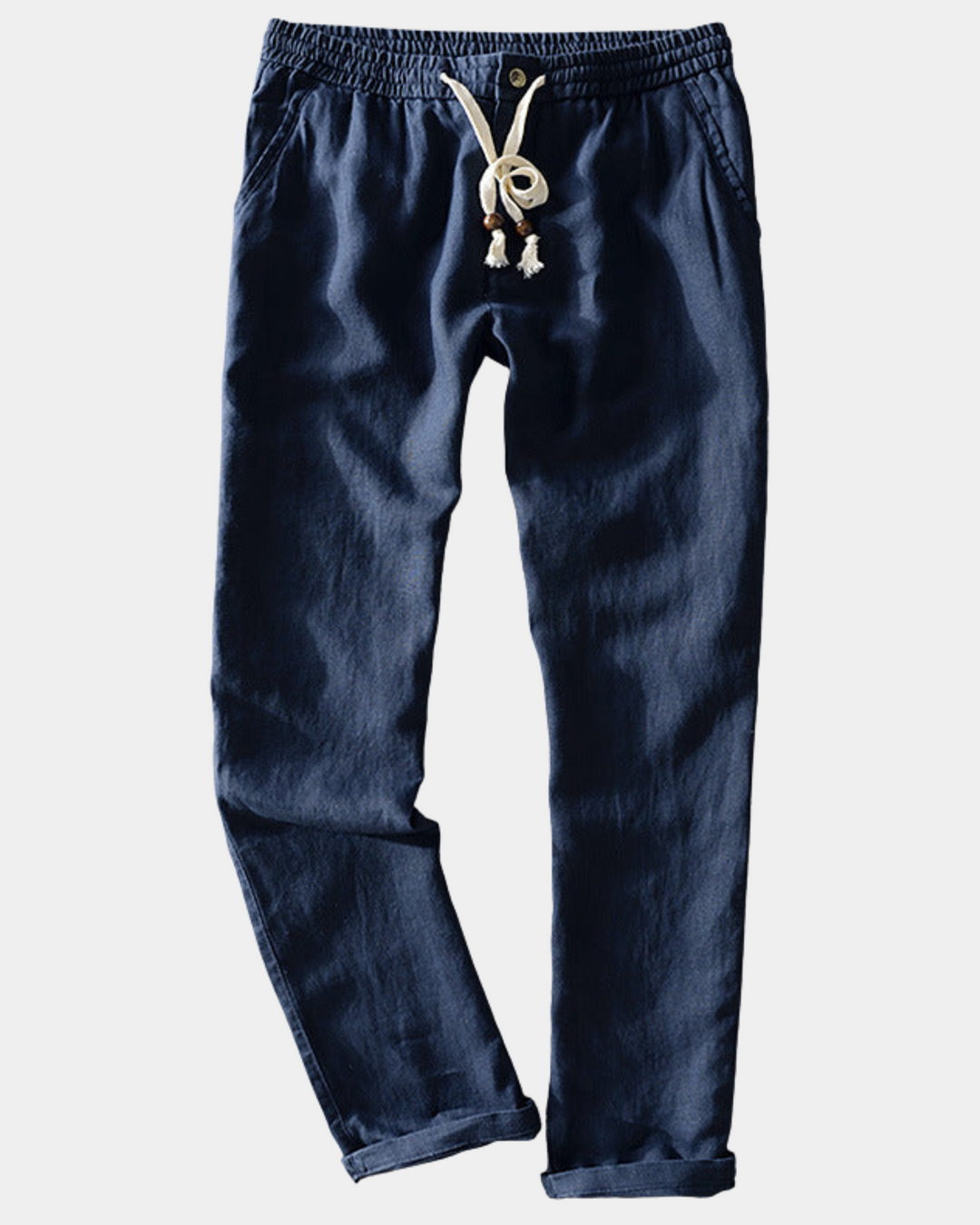 LINEN BLEND DRAWSTRING JOGGER PANTS