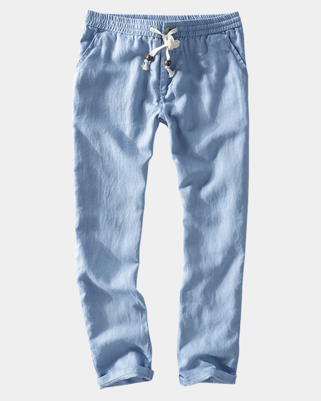 LINEN BLEND DRAWSTRING JOGGER PANTS
