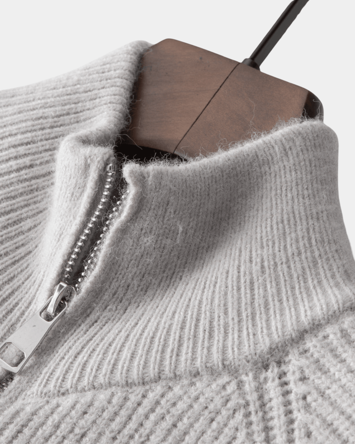URBAN TEXTURED ZIP SWEATER
