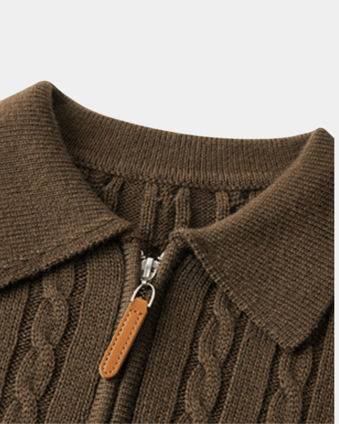 VINTAGE-PULLOVER MIT STREIFEN UND REISSVERSCHLUSS