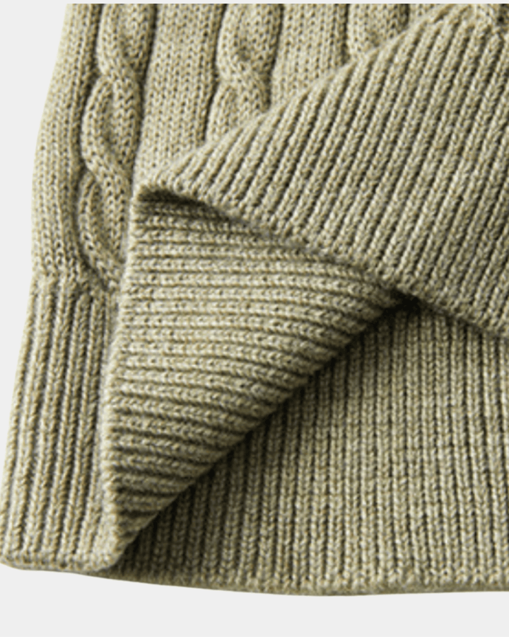 VINTAGE-PULLOVER MIT STREIFEN UND REISSVERSCHLUSS