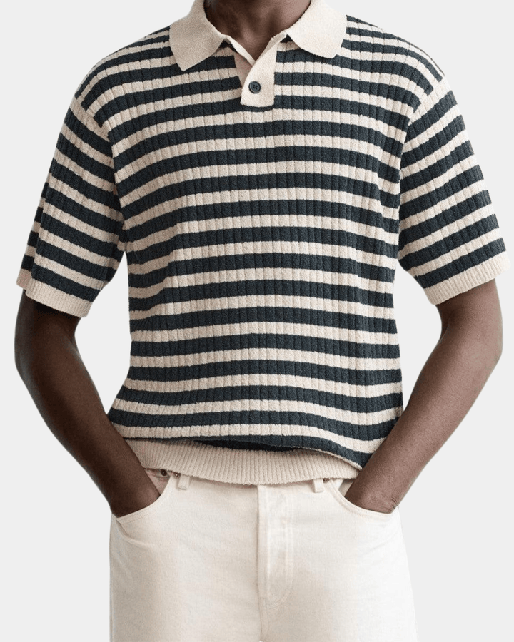 STRIPED VINTAGE KNIT POLO