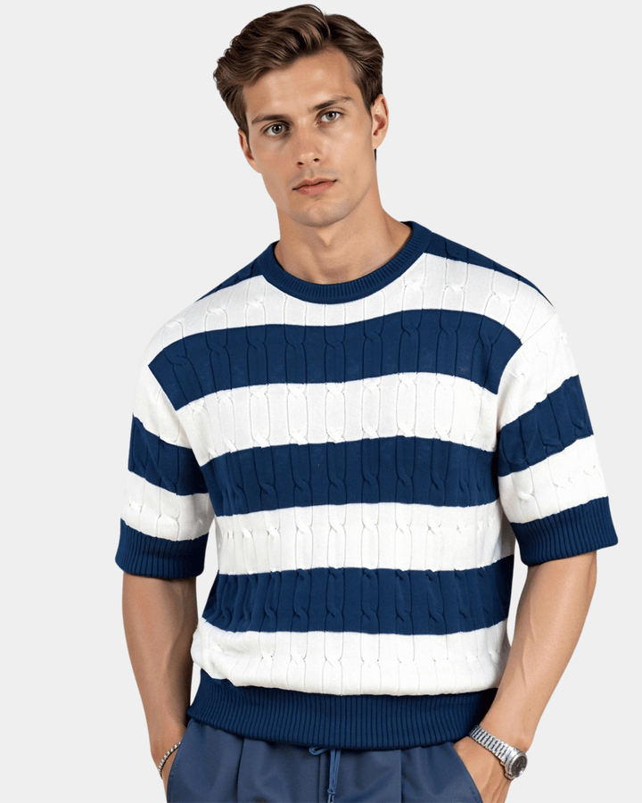 MODERNES GESTREIFTES TEXTUR-T-SHIRT