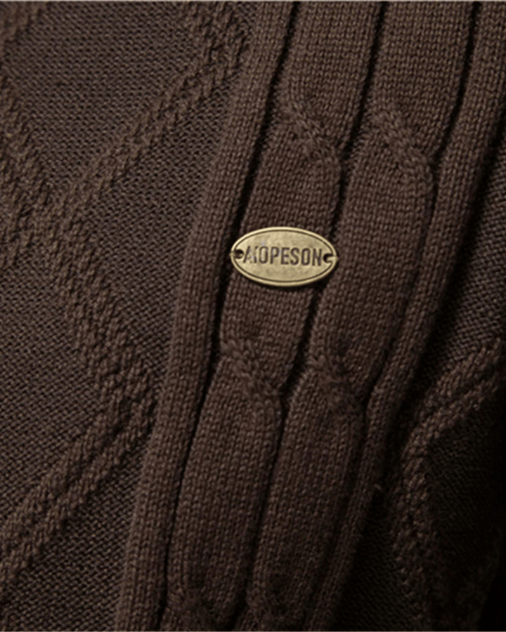 TEXTURED CLASSIC KNIT CARDIGAN