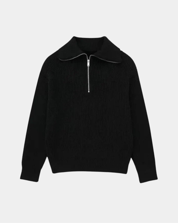 MARITIM GESTREIFTER PULLOVER MIT HALBEM REISSVERSCHLUSS