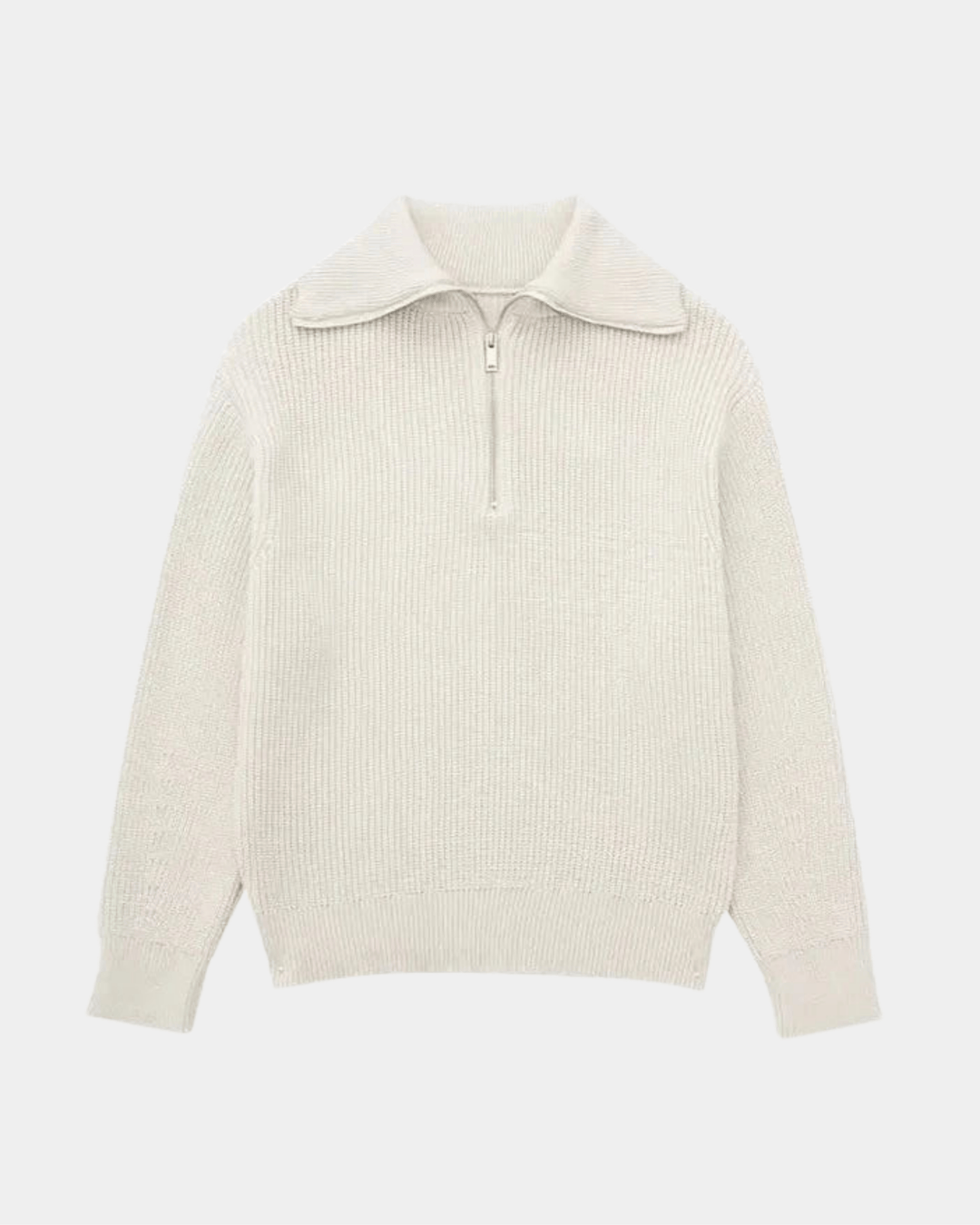 MARITIM GESTREIFTER PULLOVER MIT HALBEM REISSVERSCHLUSS