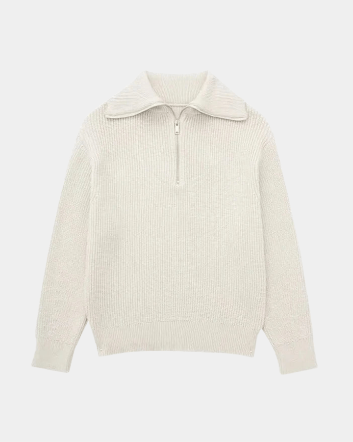 MARITIM GESTREIFTER PULLOVER MIT HALBEM REISSVERSCHLUSS