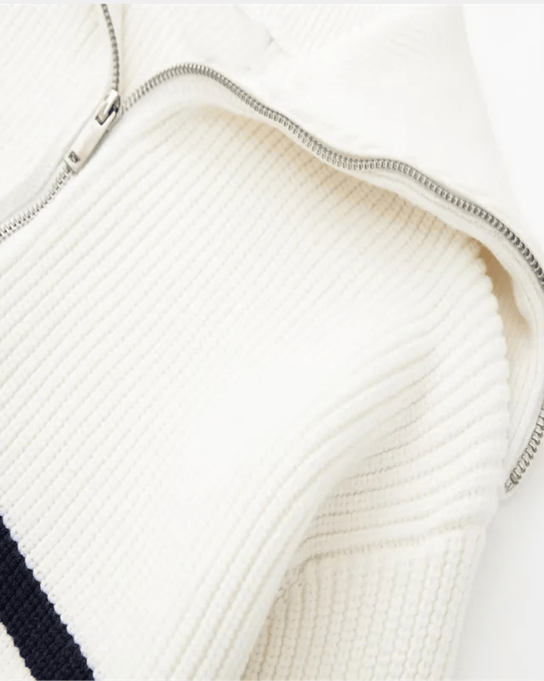 MARITIM GESTREIFTER PULLOVER MIT HALBEM REISSVERSCHLUSS