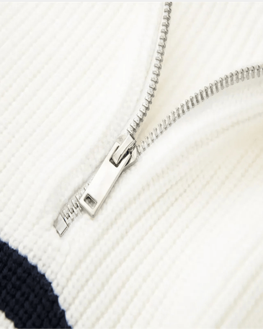 MARITIM GESTREIFTER PULLOVER MIT HALBEM REISSVERSCHLUSS