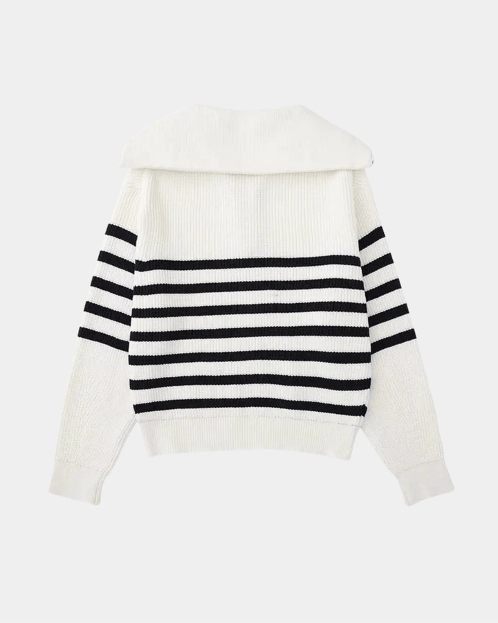 MARITIM GESTREIFTER PULLOVER MIT HALBEM REISSVERSCHLUSS