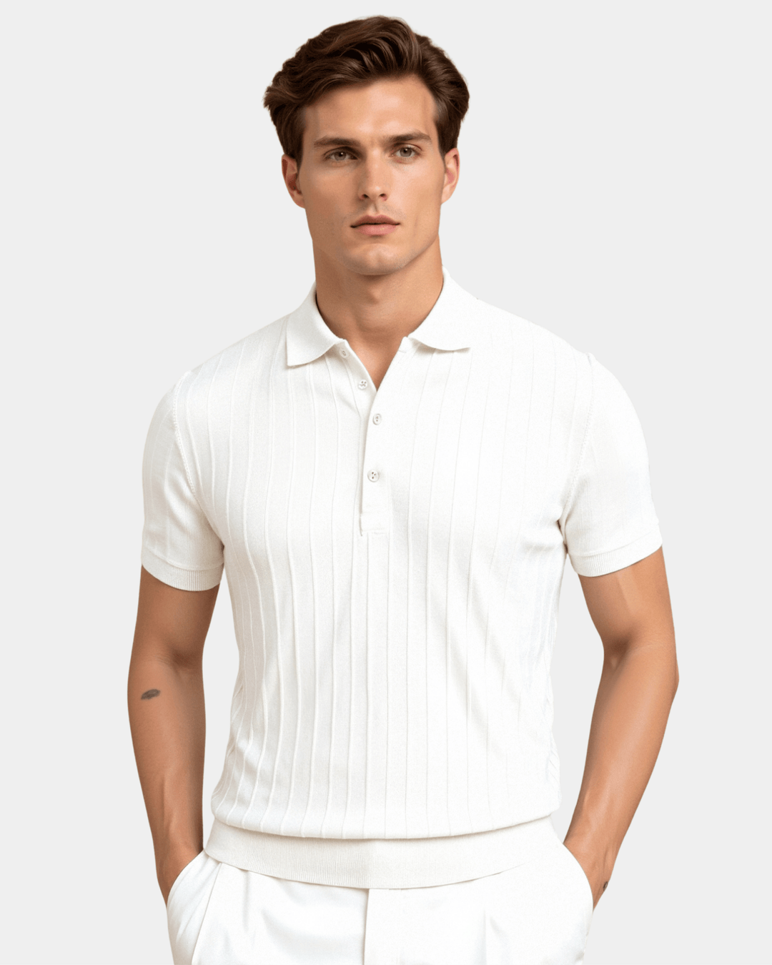PREMIUM-POLOSHIRT MIT FALTEN