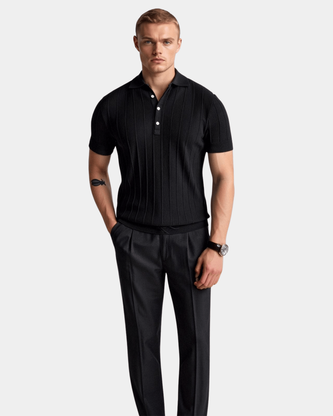 PREMIUM-POLOSHIRT MIT FALTEN