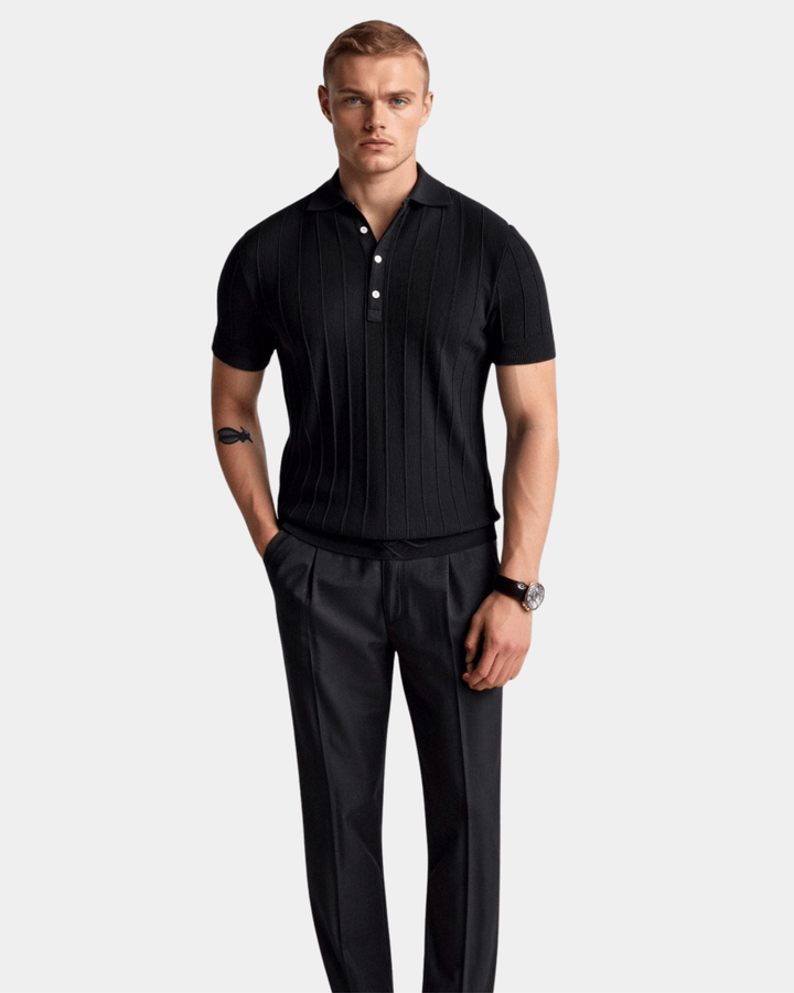 PREMIUM-POLOSHIRT MIT FALTEN
