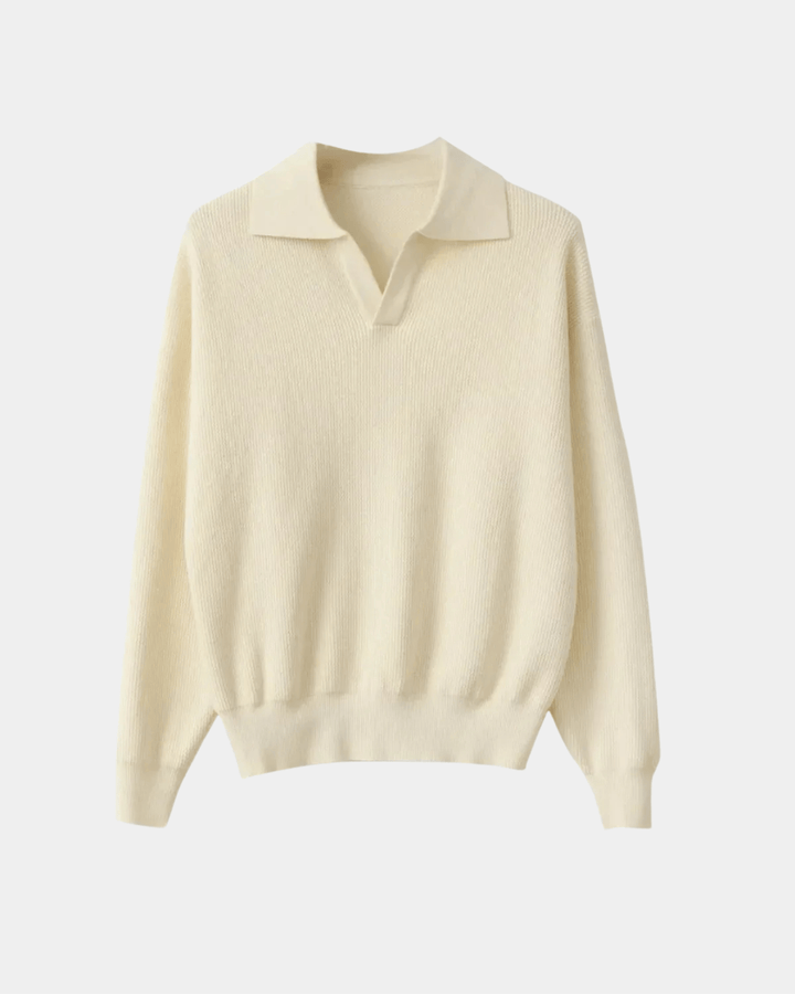 RELAXED KNIT COLLAR SWEATER
