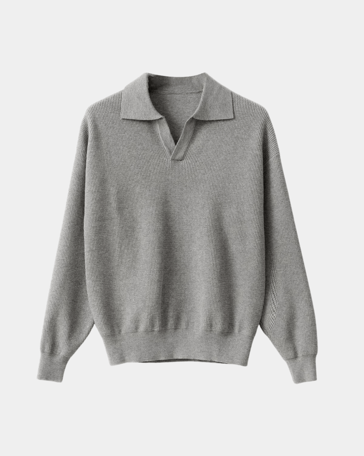 RELAXED KNIT COLLAR SWEATER